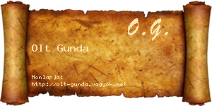 Olt Gunda névjegykártya